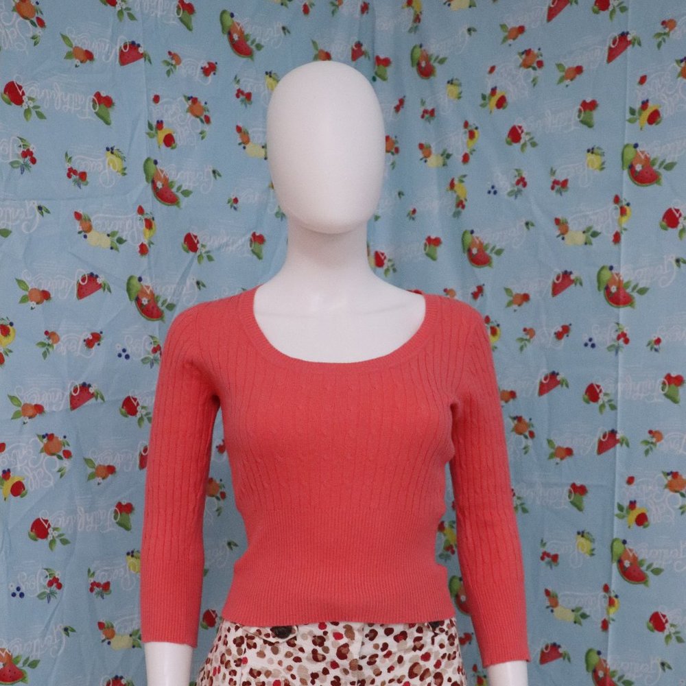 Pink knit sweater